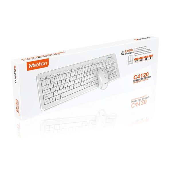 COMBO TECLADO Y MOUSE MEETION C4120 BLANCO