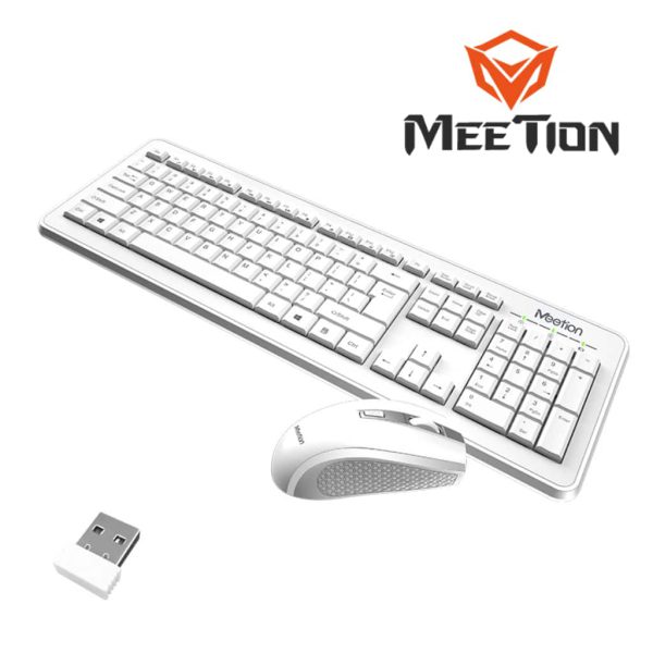 COMBO TECLADO Y MOUSE MEETION C4120 BLANCO