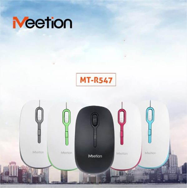 MOUSE WIRELESS MEETION MT-R547 BLANCO AZUL