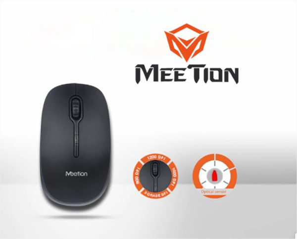 MOUSE WIRELESS MEETION R547 BLACK