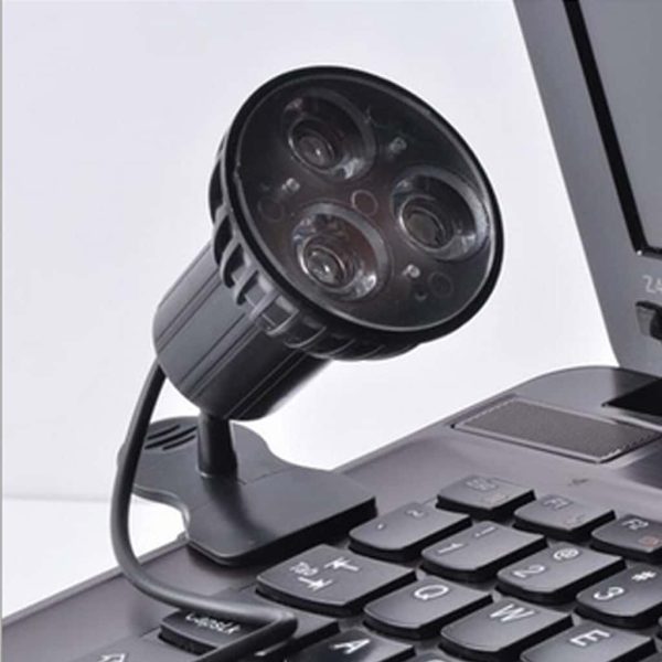 LAMPARA LED DE COMPUTADORA USB CON CLIP DE 3 FOCOS