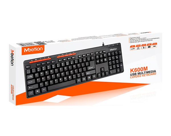 Teclado multimedia meetion k600m