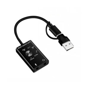 Tarjeta de audio type c + adaptador usb