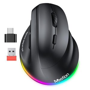 Mouse wireless ergonomico mt-btm010r negro meetion