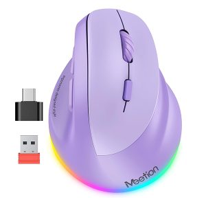 Mouse wireless ergonomico mt-btm010r purpura meetion