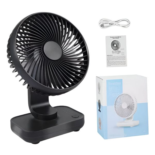 Mini ventilador portátil para escritorio recargable