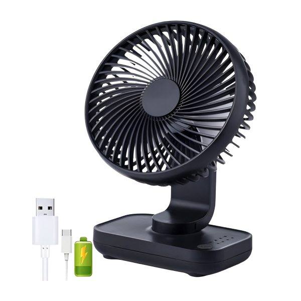 Mini ventilador portátil para escritorio recargable