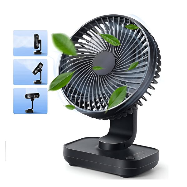 Mini ventilador portátil para escritorio recargable