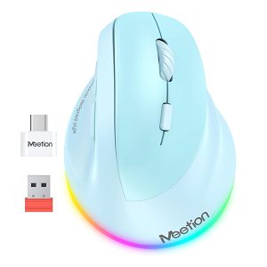 Mouse wireless ergonomico mt-btm010r azul meetion