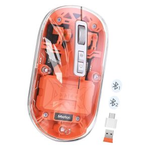 Mouse wireless mt-btm005 naranja meetion