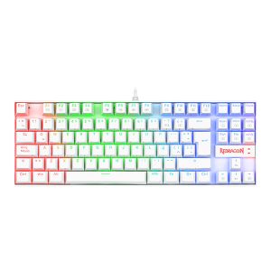 Teclado gamer Kumara k552w-rgb-1 red switch mecánico blanco Redragon