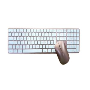 Combo teclado y mouse wireless C230 rosado gold Meetion